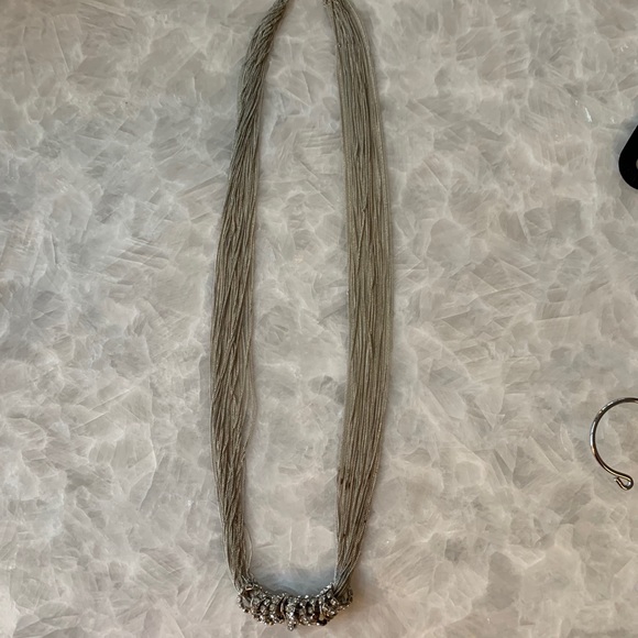 Multichain necklace with rhinestone pendants - Picture 8 of 8